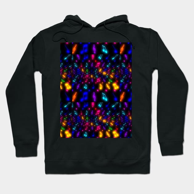 Color music Notes Hoodie by DJVegasRJ